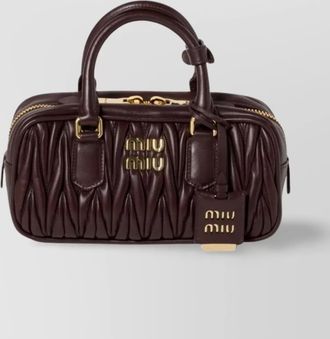 Miu Miu arcadie lamb leather matelass&eacute; cross-body bag