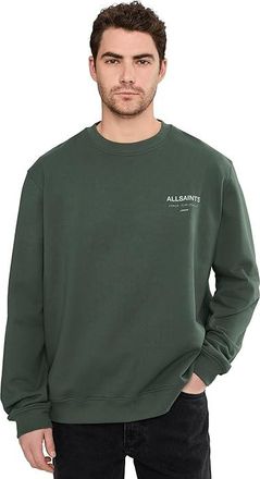 AllSaints Underground Crew Mens Clothing Garnet Green : 2XL, Cotton