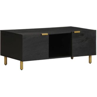 vidaXL Mesa De Centro Madera De Ingenier&iacute;a Negra 100x54x40 Cm Vidaxl