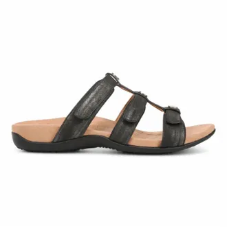 Vionic Womens Rest Amber Slide Sandals In Black