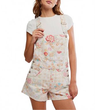 Free People Ziggy Printed Shortalls In Sun Drenched Combo