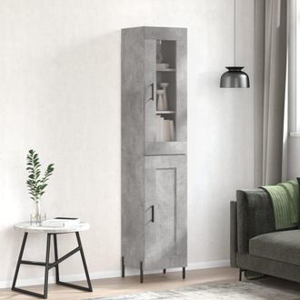 Berkfield Home Highboard Concrete Grey 34.5x34x180 cm Engineered Wood