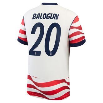 Nike Folarin Balogun USMNT 2026 Stadium Home Nike Mens Dri-FIT Soccer Jersey in White | NN203943396-USM
