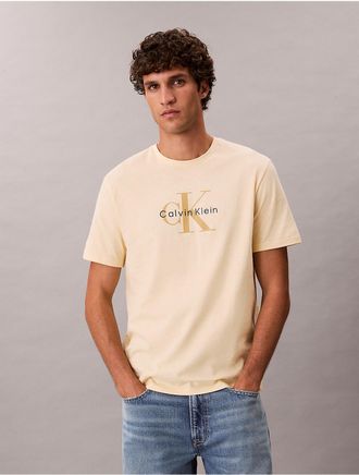 Calvin Klein Jeans Calvin Klein Mens Monologo Tee - Yellow - 2XL