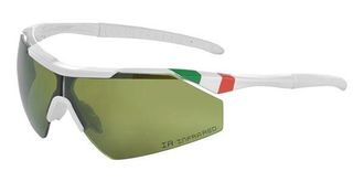 Salice 004 ITA IR BIANCO/RW VERDE Mens Sunglasses White Size Standard