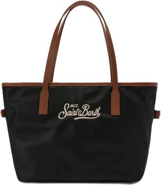 MC2 Saint Barth Tote Bags, female, Black, Size: ONE SIZE City Bag Mid Nylon Shoulder Bag