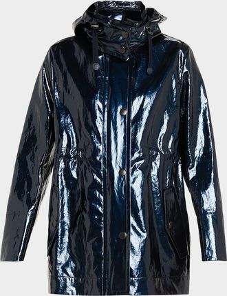 Akris Lacquered Short Parka Jacket