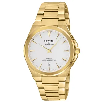 Gevril Group Montauk Quartz White Dial Mens Watch 49903B