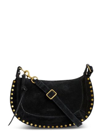 Isabel Marant Oskan Moon-Gz Crescent Studded Suede Bag