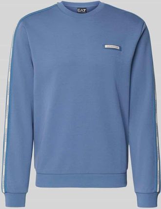 Emporio Armani Sweatshirt mit Label-Patch und Rundhalsausschnitt in Sky, Gr&ouml;&szlig;e XXL