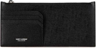 Saint Laurent Pre-owned Wallets, male, Black, Size: ONE SIZE Pre-owned Leather wallets