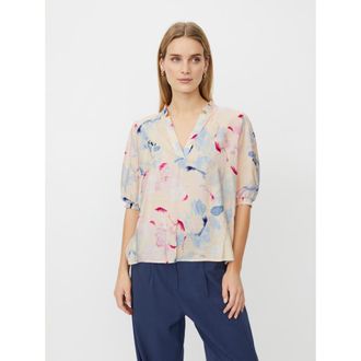 Masai MaDanessa Floral Print Blouse in Primrose at Nordstrom, Size Xx-Large