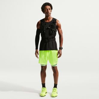 Nike Mens Stride Dri-FIT 7 Brief-Lined Running Shorts in Yellow | IF2046-737