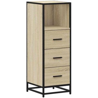 vidaXL Bathroom Cabinet Sonoma Oak 35x37.5x100 cm Engineered Wood Vidaxl