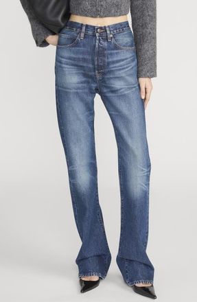 Frame Denim The Vertical High Waist Relaxed Straight Leg Jeans in Brazen at Nordstrom, Size 24