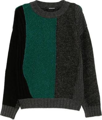 Songzio Maglione con colori a contrasto - Grigio