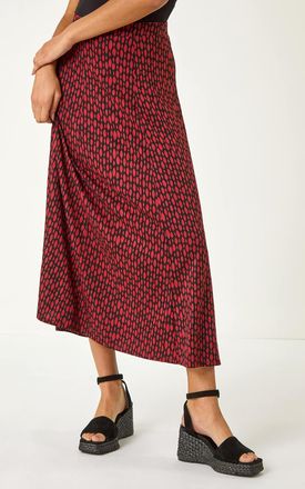 Roman Tear Drop Panel Maxi Skirt