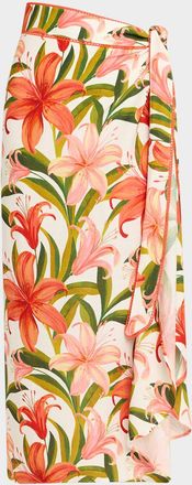 La Blanca Jungle Blossoms Sarong Wrap Coverup
