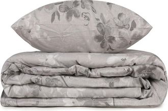 OEM Funda N&oacute;rdica, Funda N&oacute;rdica, Ropa De Cama Set Gris Blanco Dark Gris