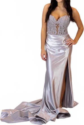 Sherri Hill Prom Dress In Silver