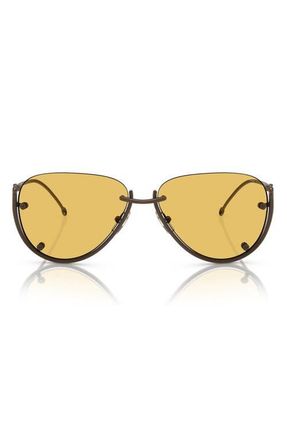 Diesel 59mm Pilot Sunglasses in Shiny Antique Copper /Green at Nordstrom