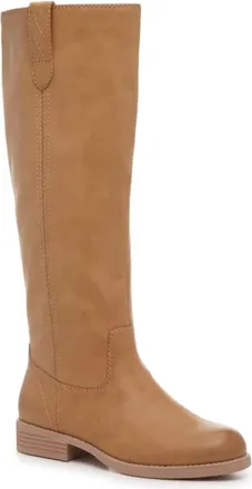 Crown Vintage Womens Crown Vintage Feya Tan Leather Knee High Riding Boots HAWK1039