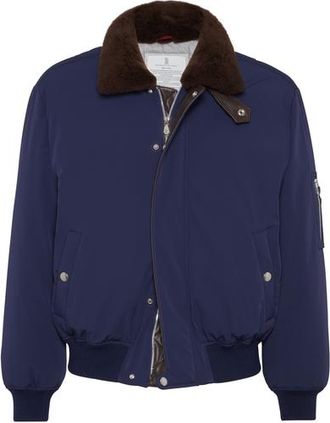 Brunello Cucinelli Nylon down jacket in Indigo at Nordstrom, Size Xx-Small Eu