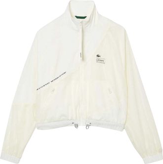 Lacoste Dames Nylon Mesh Voering Jas (Wit)