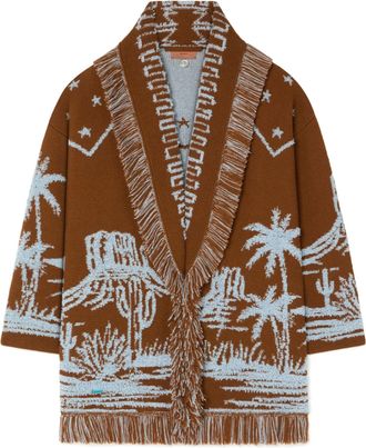 Alanui Canyon Spirit Desert Pattern Cashmere Cardigan