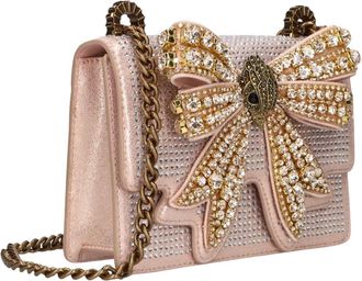 Kurt Geiger Tassen, Dames, Beige, ONE Size, Leer, BOW Small Shoreditch