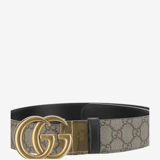 Gucci Womens Belt Gg Marmont Black Leather Polyurethane