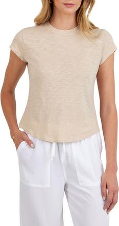 Bella Dahl Cotton Blend Slub Baby Tee in Linen Sand at Nordstrom, Size X-Small