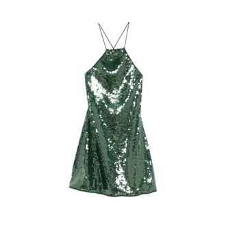 Os&eacute;ree Party Dresses, female, Green, Size: M Marylin Sequin Mini Dress