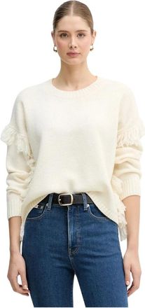 Benetton Trui met ronde hals - Dames - Truien - Beige - Maat: S Wol