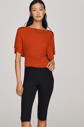Reformation Avery Knit Flutter Sleeve Top