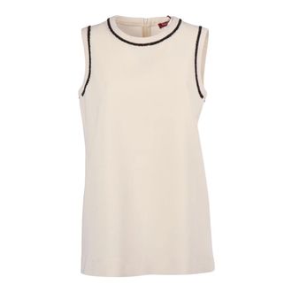 Max Mara Dames, Tops, Beige, Maat: XS Poliester