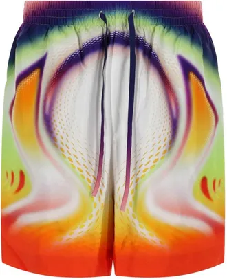 Casablanca Silk Gradient Drawstring Casual Shorts
