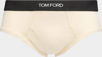 Tom Ford Men & apos;s Jacquard Logo Cotton Briefs