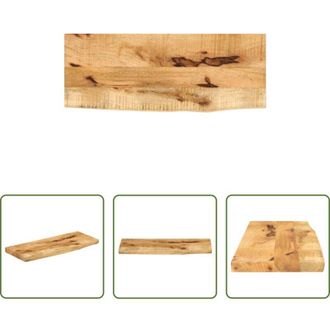 vidaXL Piano in legno - Piano Tavolo 80x20x2,5cm Bordi Vivi Legno Massello Mango Grezzo