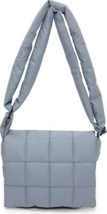 VeeCollective Porter Quilted Recycled Nylon Messenger Bag in Slate Grey Gry at Nordstrom