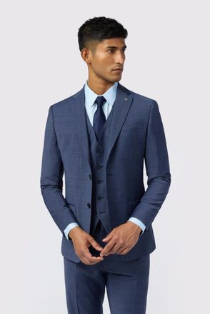 Ted Baker Mens Slim Fit Scratch Suit Jacket - Blue - Size 52 (Chest)