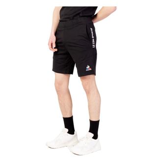 Le Coq Sportif Hombre, Pantalones cortos, Negro, Talla: S