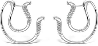 Obsidian Orecchini a cerchio con decorazione - Argento