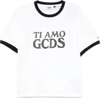 GCDS Witte Klassieke T-Shirt - Heren - T-shirts - Wit - XS - Tops