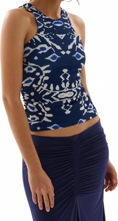 Maria Cher Ensenada Berni Sleeveless Top In Marine