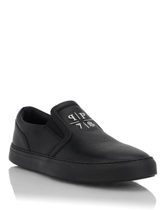 Philipp Plein Deer Print Leather Slip On