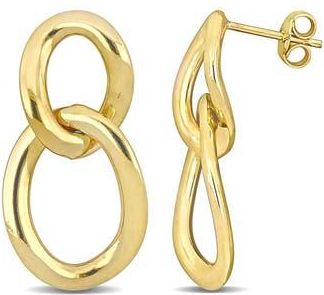 Delmar Open Oval Double Link Earrings in Gold at Nordstrom Rack