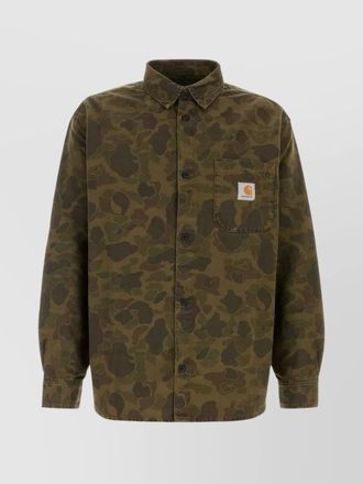 Carhartt Work in Progress duck camo print denim shirt