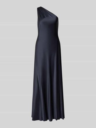 Lauren Ralph Lauren Figurbetontes Abendkleid mit One-Shoulder-Ausschnitt in Dunkelblau, Gr&ouml;&szlig;e 34