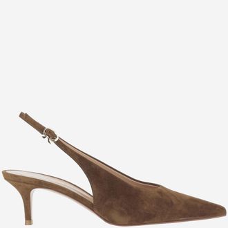 Gianvito Rossi Brown Slingback Heels
